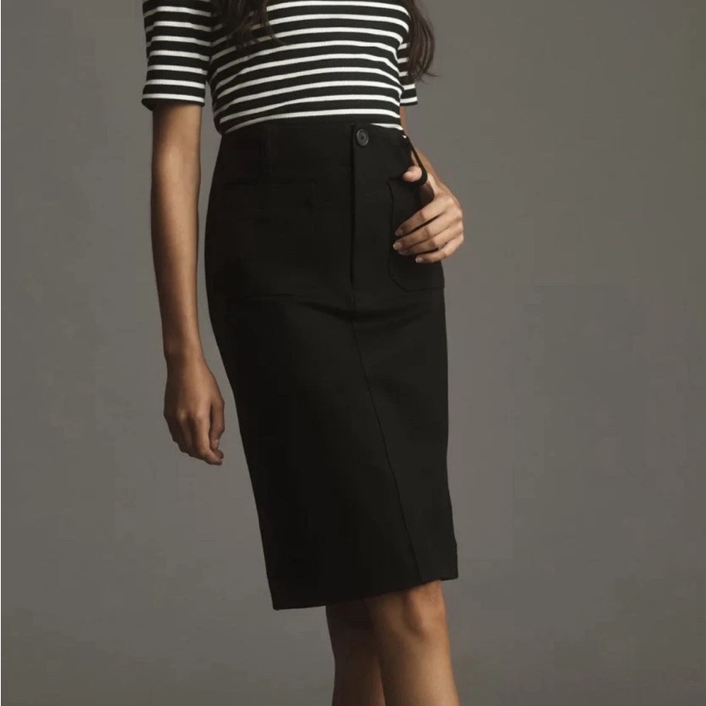 Anthropologie the Colette Skirt by Maeve Black Knee-Length Pencil Skirt